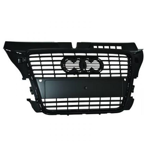 Grille De Calandre Avant Noire Pour Audi A6L Sline C8 (2019-2023) Quattro - ABS Brillant - Neuf Avec Garantie 3 Ans