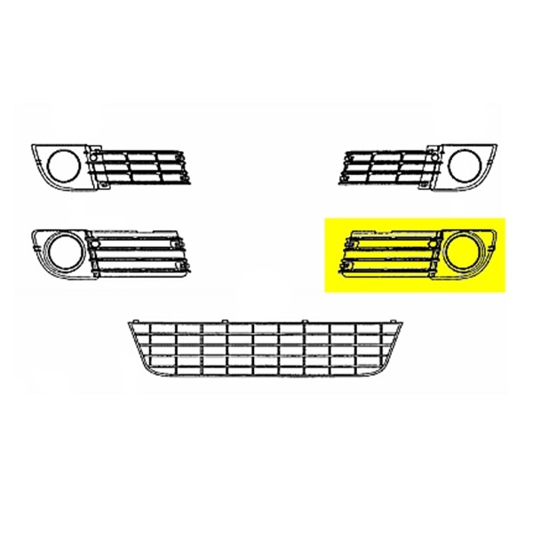 Grille De Ventilation Pare-chocs Avant Gauche Pour AUDI A6 - Neuf - Marque Prasco