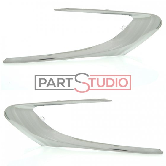 Grille Feu Antibrouillard Compatible Peugeot 308 GT Line 2016-2019 - Pare-chocs Avant Droit Avec Cadre Chromé