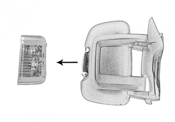 Clignotant De Rétroviseur Conducteur Gauche Pour PEUGEOT BOXER (2006 Et +) - Pièce Neuve D'origine