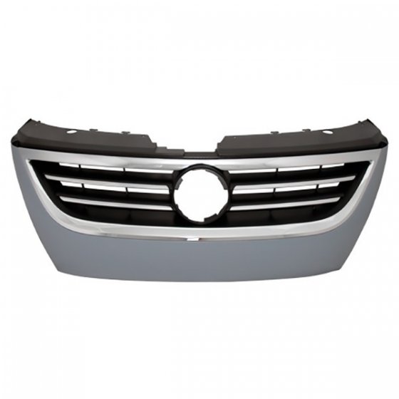 Grille De Calandre Avant Pour VW Passat CC (357) 2008-2012 - Centre, Noir/chrome, Neuf, Réf. 3C8853651QGRU