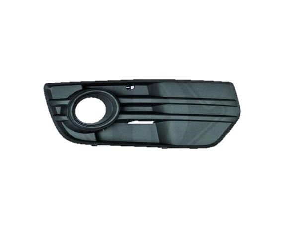 Grille Pare-chocs Avant Droite Pour Audi A3 (07/2008 - 08/2012) - Fermée Avec Emplacement Anti-brouillard - Plastique Noir