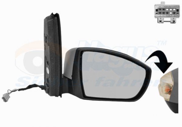 Rétroviseur électrique Droit à Peindre Chauffant Pour Seat Leon 3 (2013-2020) - Compatible 5F0949102A