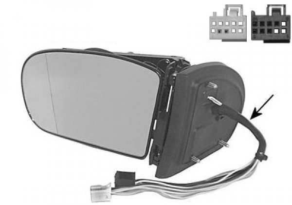 Rétroviseur Droit Pour Mercedes Classe C W203 (2000-2004) – Côté Passager, Occasion