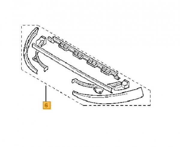 Kit 3 moulures pare-chocs avant Renault CLIO 3 du 04/2009 - 09